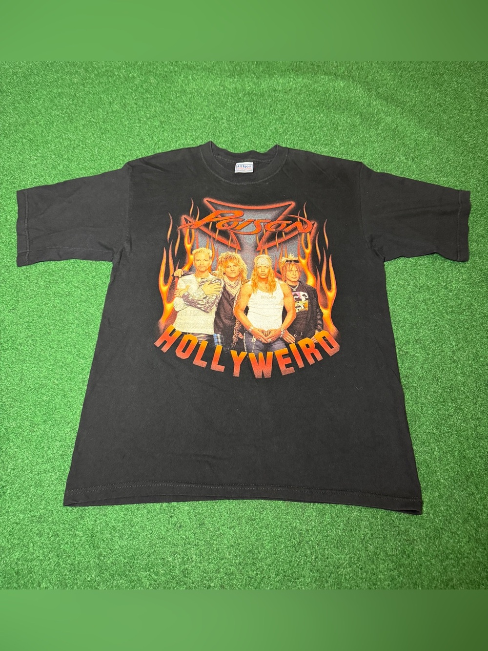 Poison Vintage Band T Shirt Large Hollyweird Black Concert Rock Bret Micheals